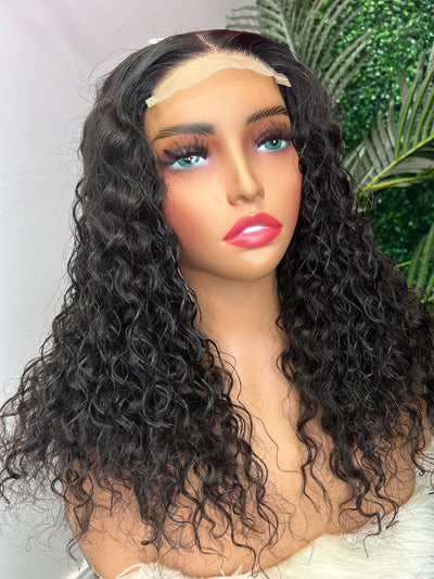 Ready to wear glue-less virgin wigs curly deep wavy and water wavy