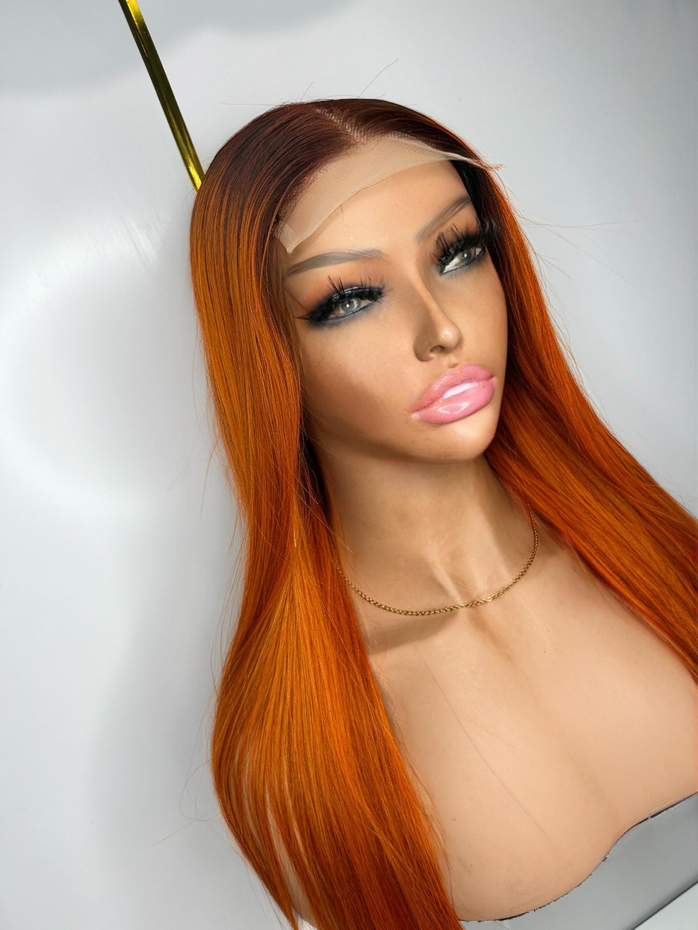 Glue-less 1/b33 virgin hair lace wig