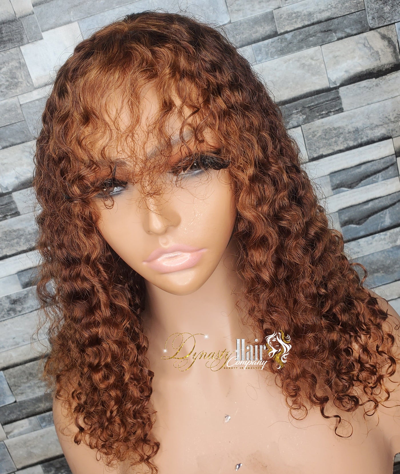Fringe sasha curly 12" lace top highlighted clored