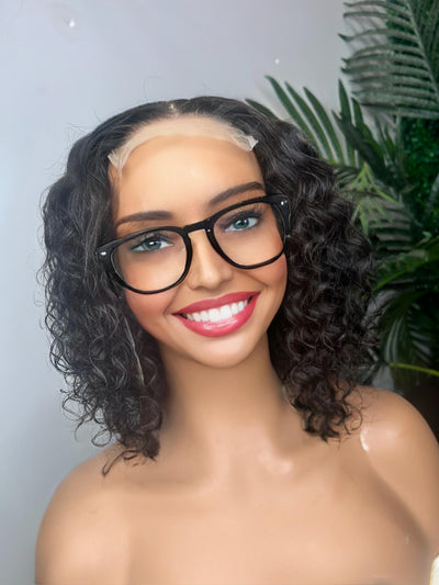 Ready to wear glue-less virgin wigs curly deep wavy and water wavy