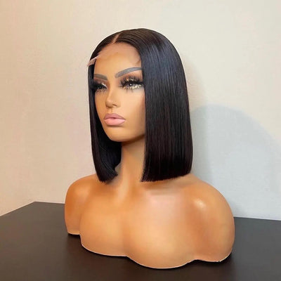 5x5  blunt cut bob lace stright hair