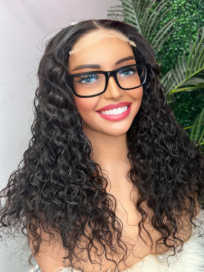 Ready to wear glue-less virgin wigs curly deep wavy and water wavy