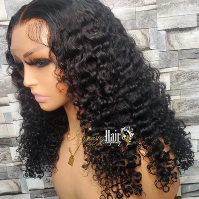 Single donor hair 180% 13x4 frontal wig
