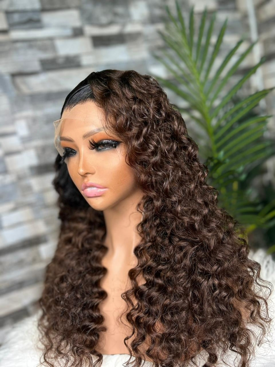 #1 b #4 deep wavy loose 24" 13x4 frontal wig
