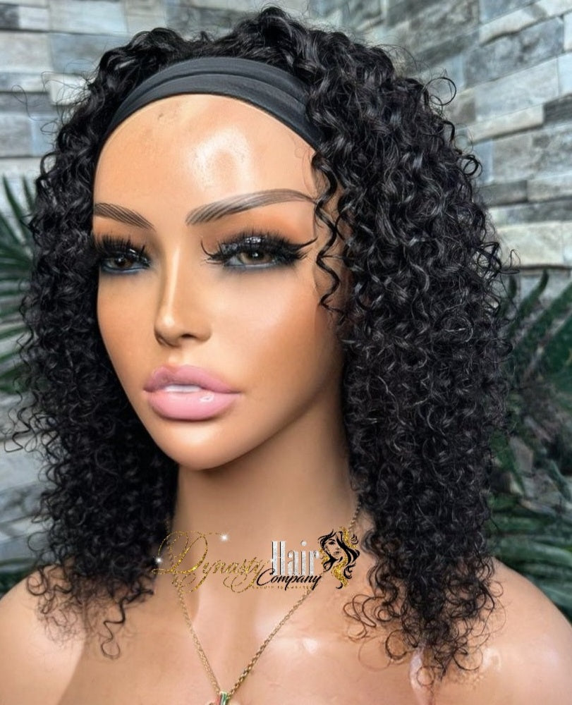 Headband wig kinky curly natural hair