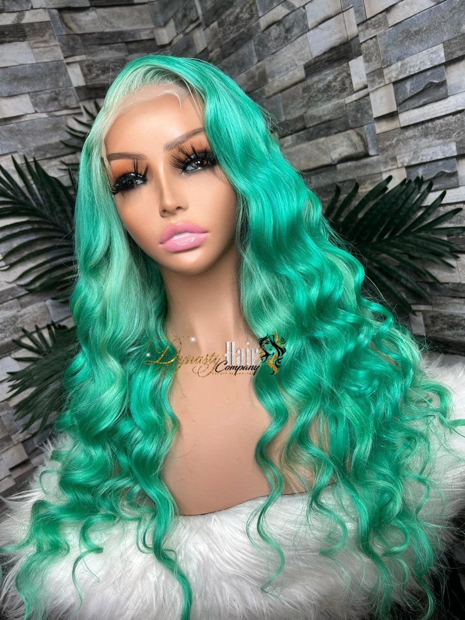 Sweet mint custom colored wig