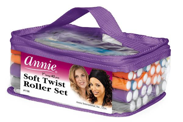 ANNIE SOFT TWIST ROLLER SET IN BAG 7"
