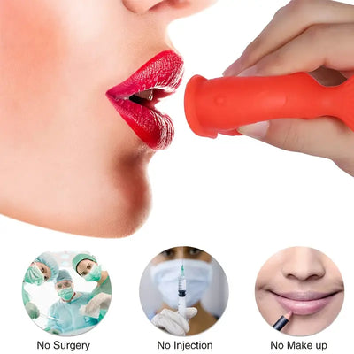 Lip Plumper Device Lip Filler Beauty Pump,Soft Silicone Pout Lips Enhancer