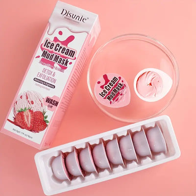 Strawberry Milk Mud Facial Mask - Hydrating and Nourishing Daily Skin Care Treatment