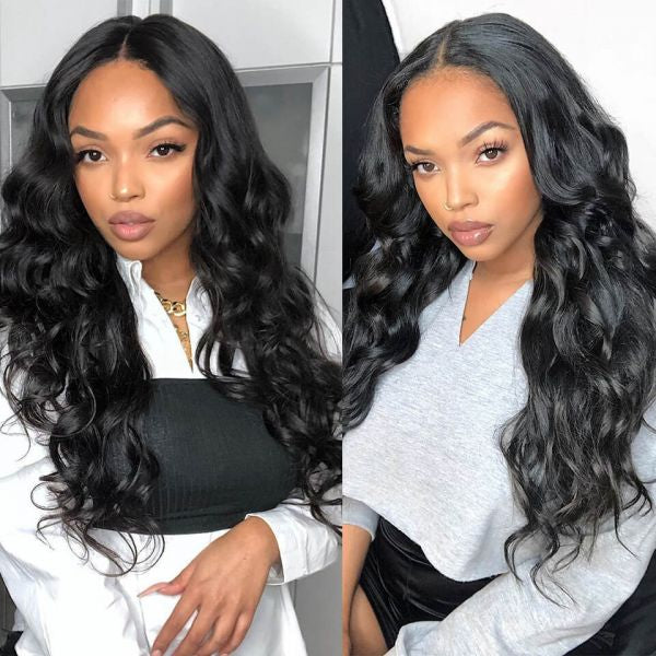 Body wavy ready to wear wig natural hair+