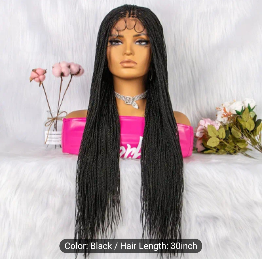 African Braids lace wig  - 13x4 Lace Front, 250% Density