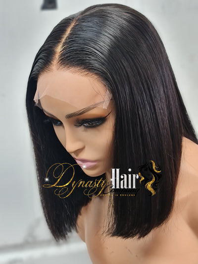 5x5  blunt cut bob lace stright hair